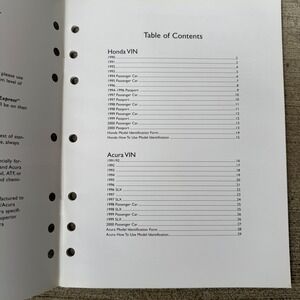 Honda | Media | Honda Acura Vin Reference Guide 992000 Parts Express ...